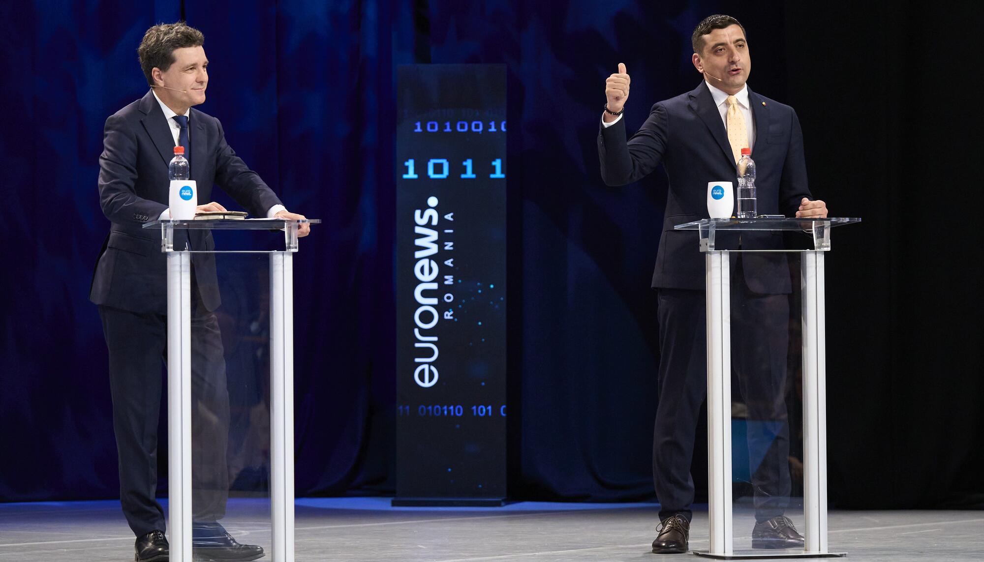 Nicusor Dan y George Simion